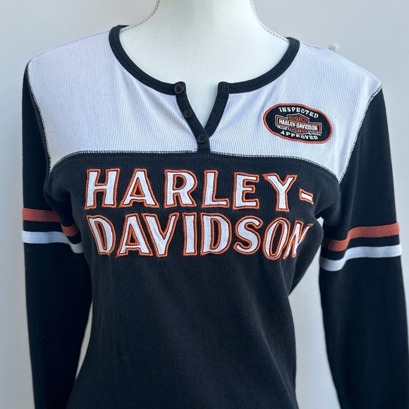 RARE Y2K Vintage Harley-Davidson Embroidered Top - Picture 4 of 5